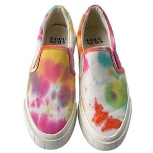 GOOD NEWS Tie Dye Slip On Canvas Sneakers Women's